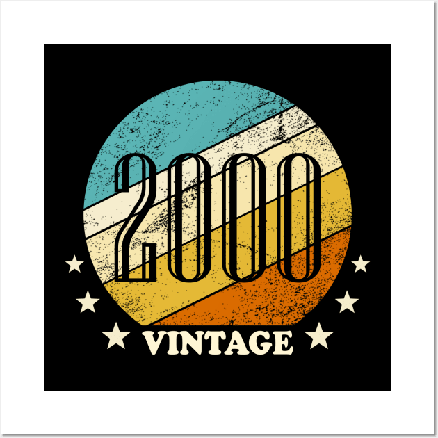 Vintage born in 2000 birth year gift Wall Art by Inyourdesigns